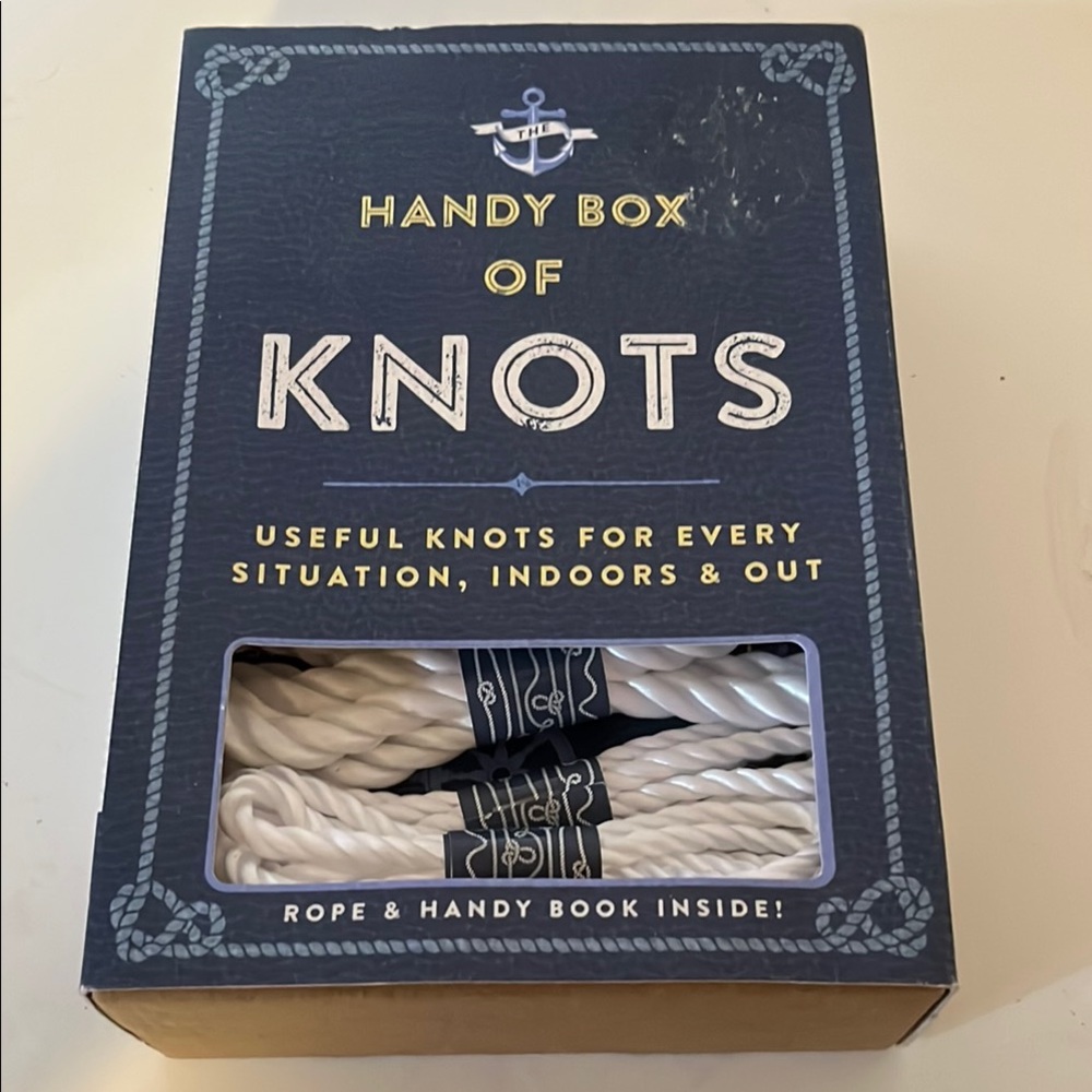 Handy Box of Knots with White Rope